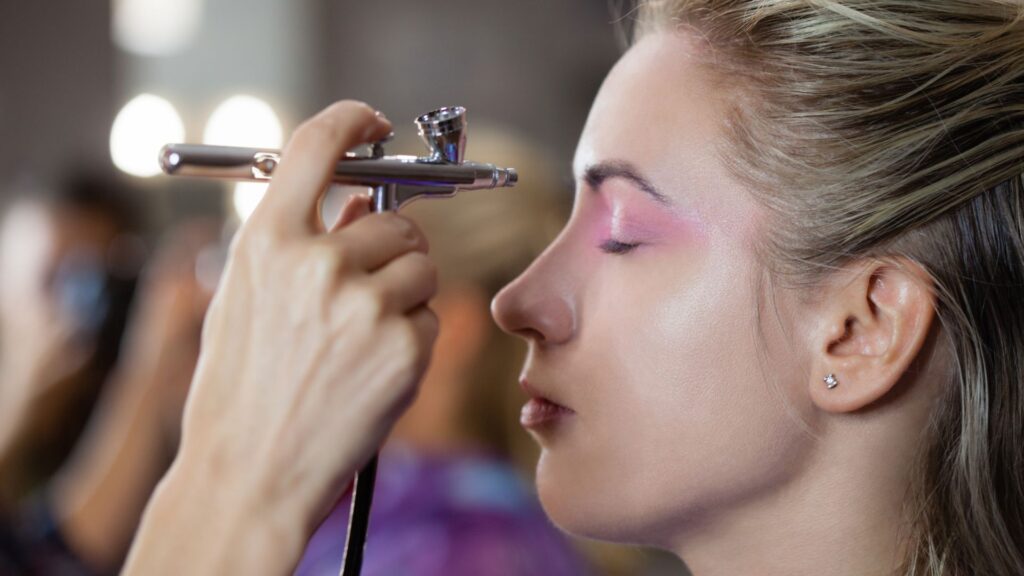 Airbrush makeup.