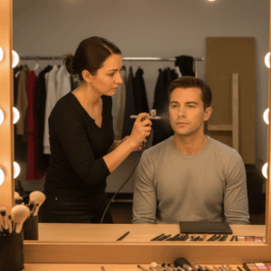 Airbrush being applied