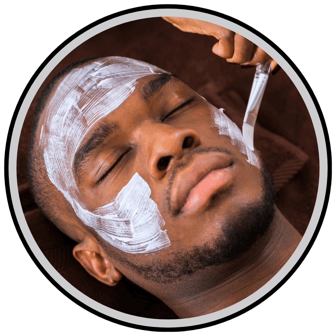 Man getting a chemical peel